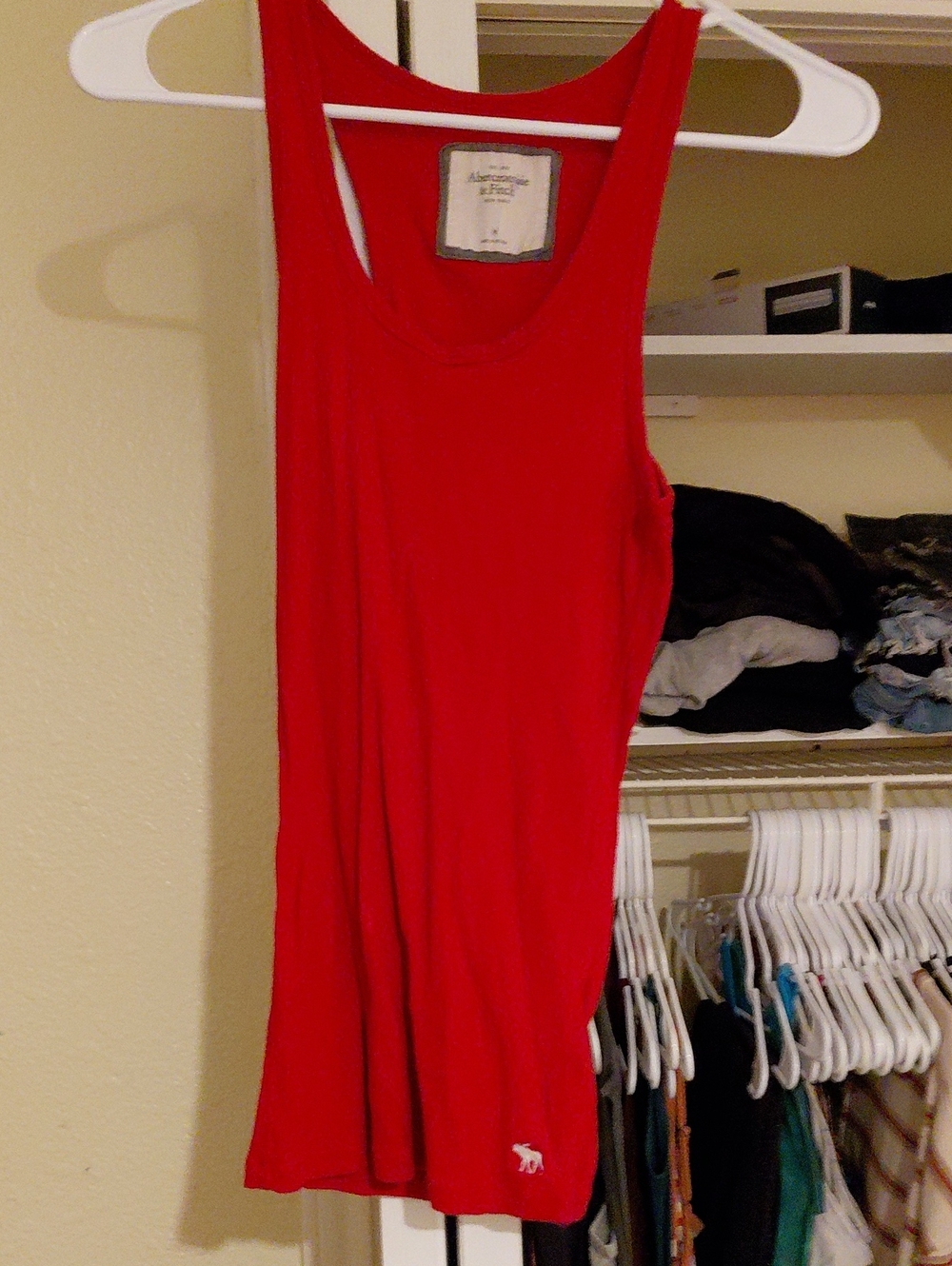 Abercrombie & Fitch Red Racerback Tank Top